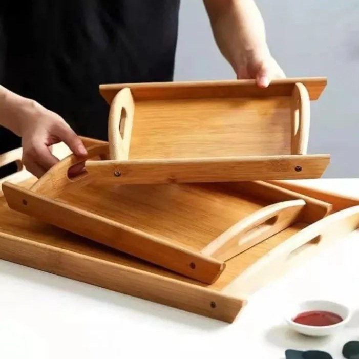 Wooden 3 Piece Tray Set in Premium Quality
